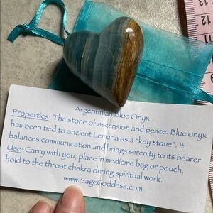 Argentina blue onyx Lemuria crystal gemstone new age witchy pagan